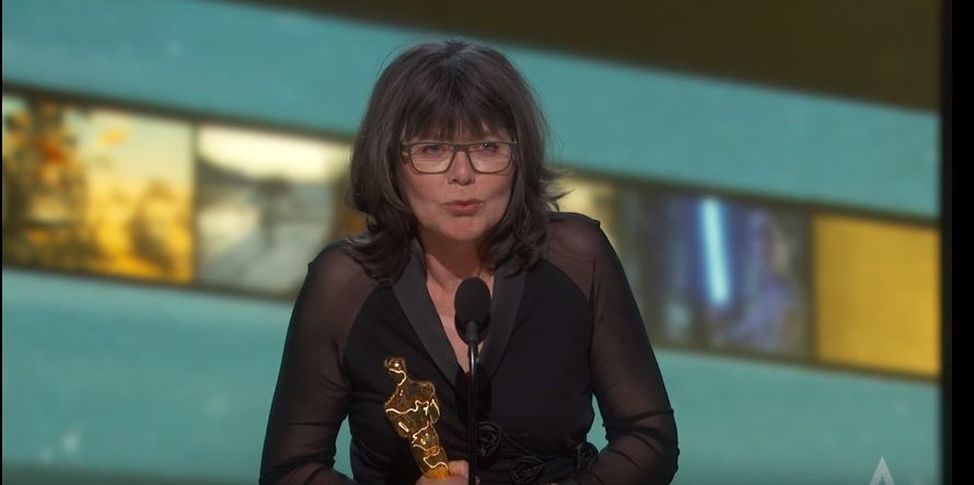 Margaret Sixel at the Academy Awards (Copyright: The Academy // YouTube)