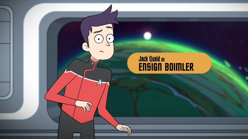 Ensign Boimler on Star Trek: Lower Decks