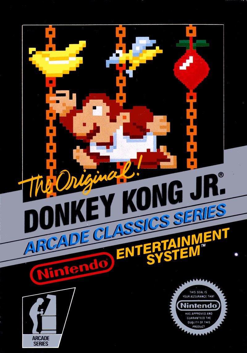 Donkey Kong Jr. NES box cover
