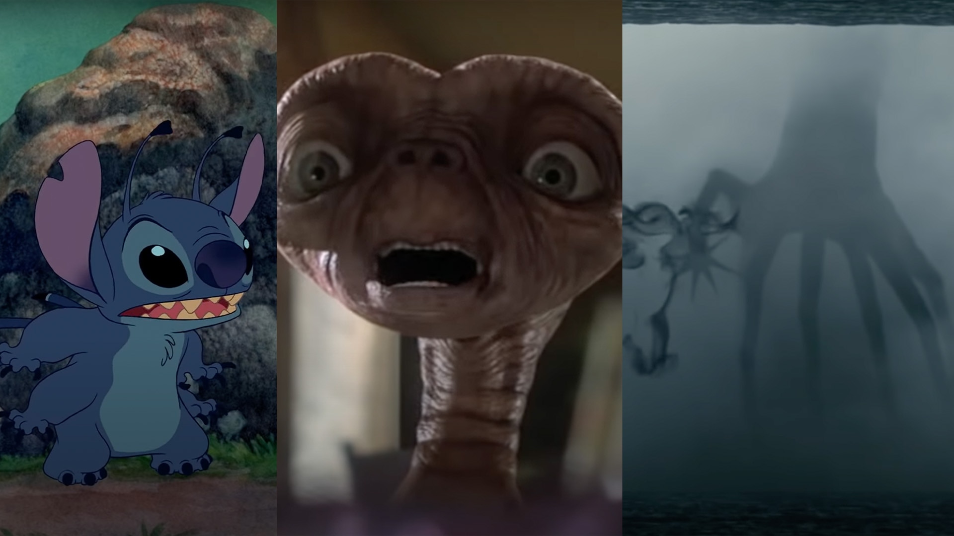 Stitch, E.T.: The Extra-Terrestrial (1982), and Arrival (2016)