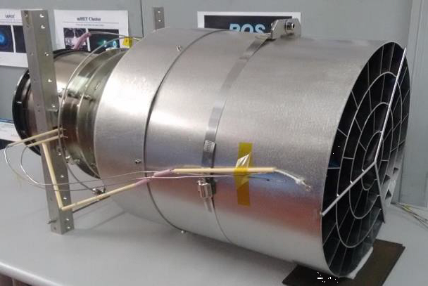 A new type of air-breathing thruster collects air in the upper atmosphere (the collector is on the right), ionizes it, and throws it out the back (left) to achieve thrust. Credit: ESA/Sitael