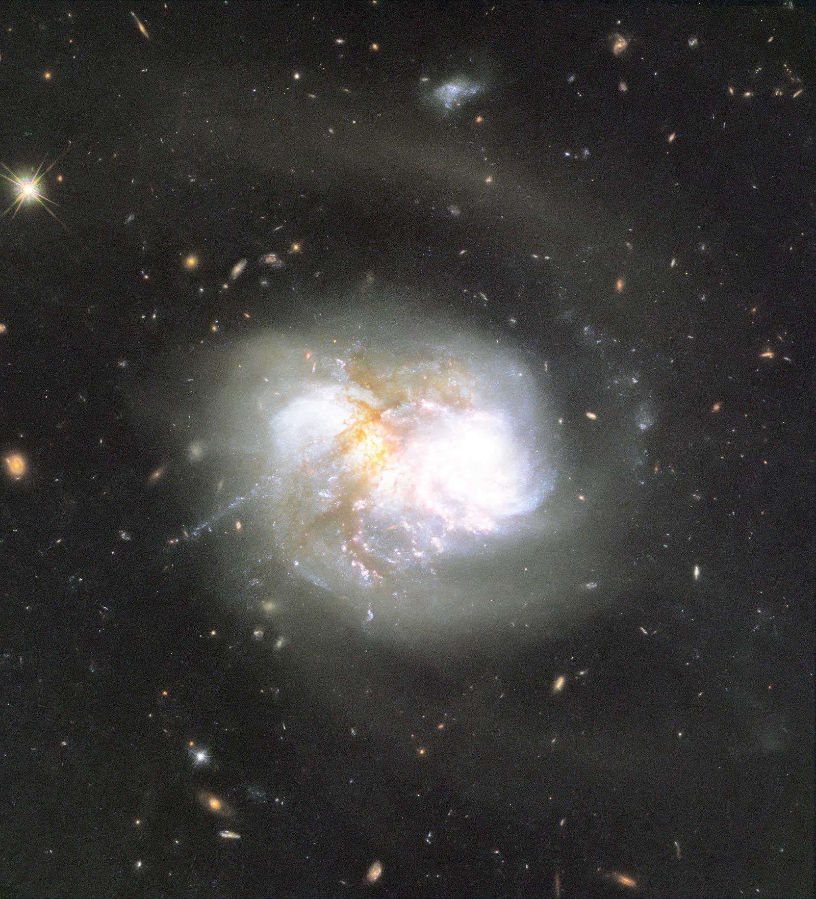  IC 1623 Hubble Image Brightened