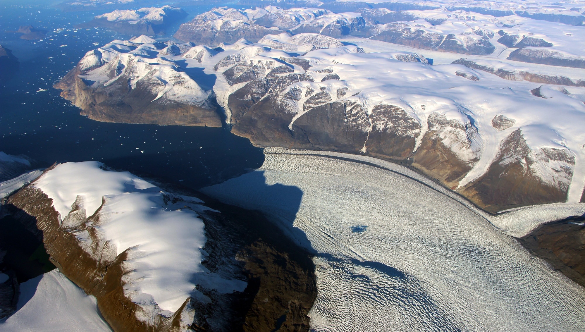 Greenland’s Rink Glacier, one of the largest, is at risk due to global warming.
