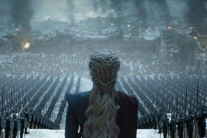 Daenerys gives a speech in Season 8 of Game of Thrones