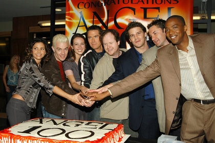 Angel cast and Joss Whedon
