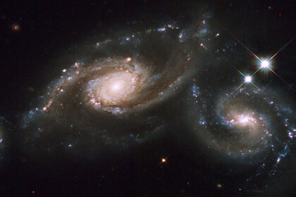 NASA image of a galactic merger