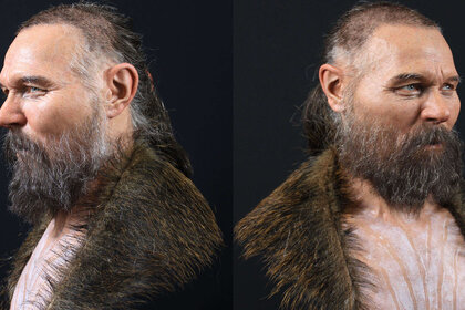 facial reconstruction of a Mesolithic man