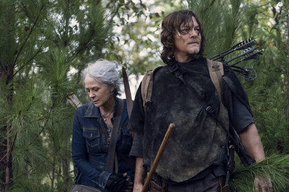 Norman Reedus as Daryl Dixon, Melissa McBride as Carol Peletier in The Walking Dead Season 10 Episode 18