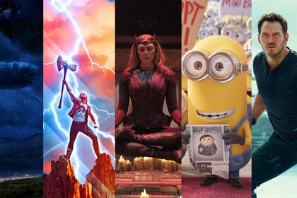 2022 films NOPE, Thor: Love and Thunder, Doctor Strange and the Multiverse of Madness, Minions: The Rise of Gru, and Jurassic World Dominion