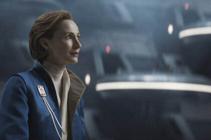 Mon Mothma (Genevieve O'Reilly) in Lucasfilm's ANDOR, exclusively on Disney+.