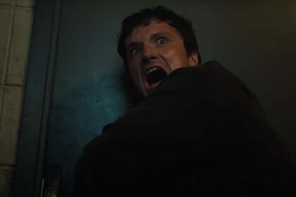 Josh Hutcherson screams in Five Night's at Freddy's (2023)