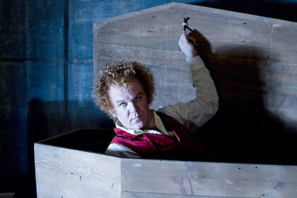 Mr. Crepsley (John C. Reilly) rises from his coffin in Cirque du Freak: The Vampire's Assistant (2009)..