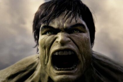 The Incredible Hulk (Lou Ferrigno) roars in The Incredible Hulk (2008).
