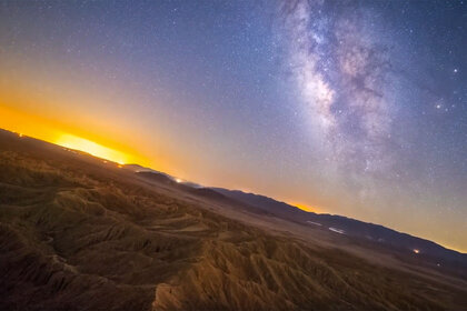 A frame from the time-lapse video “Font's Point - Stabilized Sky Timelapse”. Credit: Eric Brummel