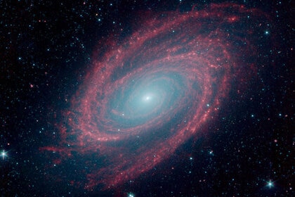 The nearby spiral galaxy M81 seen in three infrared colors by the Spitzer Space Telescope. Credit: NASA/JPL-Caltech