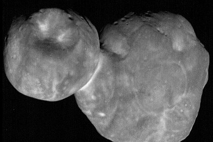 The highest resolution image of the Kuiper Belt Object 2014 MU69, taken by the New Horizons spacecraft minutes before closest encounter in 2019. Credit: NASA/Johns Hopkins Applied Physics Laboratory/Southwest Research Institute, National Optical Astronomy