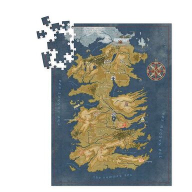 Game of Thrones: Cersei Lannister Westeros Map - Deluxe 1000 Piece Puzzle