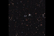 A composite of multiple images of the distant universe