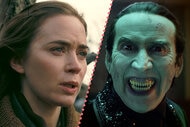 Split of Emily Blunt is Kitty Oppenheimer and Nicolas Cage as Dracula