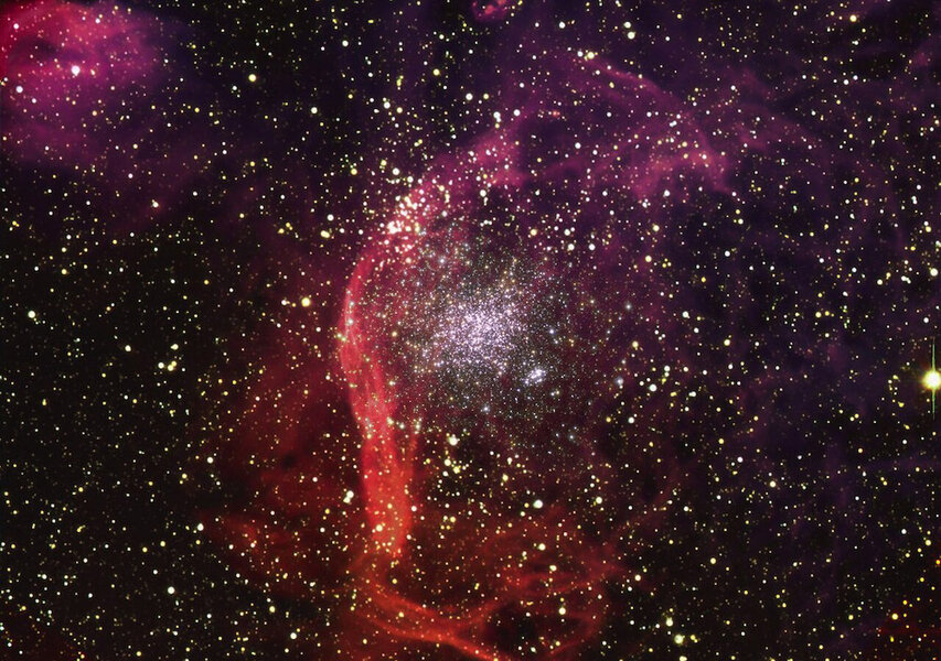 Star cluster NGC 1850 in the nearby galaxy the Large Magellanic Cloud