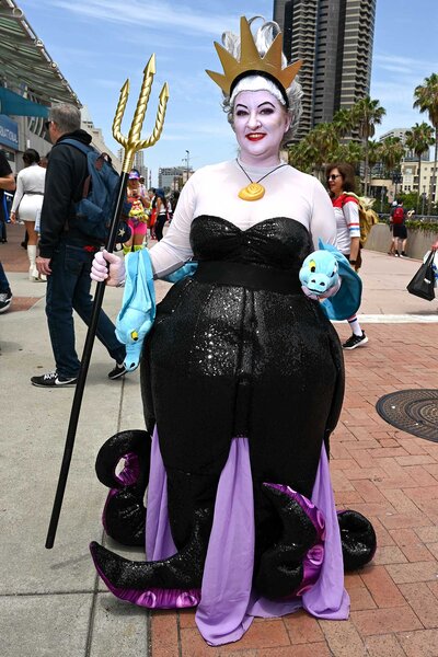 An Ursula cosplayer at SDCC 2023 Day 3