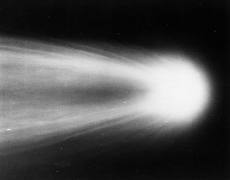 Comet Halley, seen in 1910. Credit: NASA/JPL-Caltech