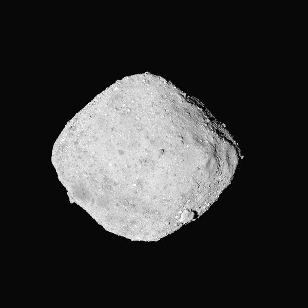 The asteroid Bennu, seen by the OSIRIS-REx spacecraft from a distance of 65 km on Nov. 27, 2018. Credit: NASA's Goddard Space Flight Center/University of Arizona