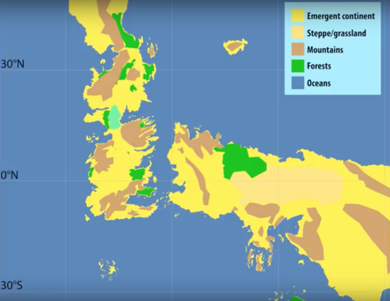 screenshot of Game of Thrones plate tectonics video