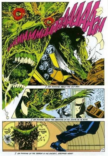 a page from Swamp Thing #21, "Anatomy Lesson"