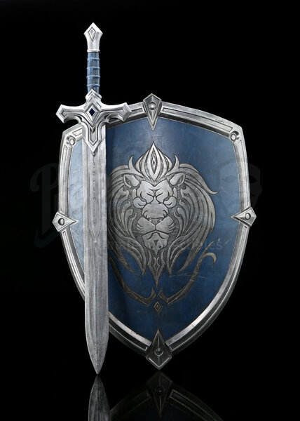 Sword and shield prop from 2016 movie Warcraft