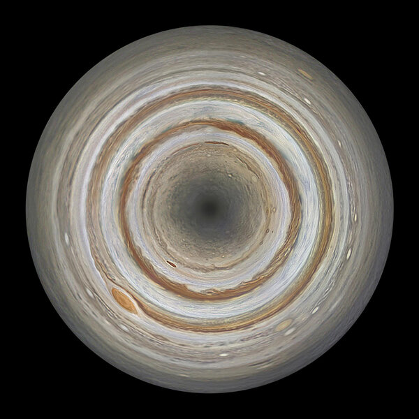 view of Jupiter&#039;s south pole