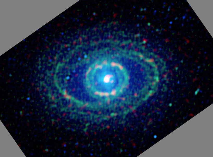 NGC 1398 in the far-infrared, taken by WISE. Credit: NASA/JPL-Caltech/UCLA