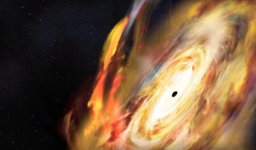 NASA screengrab of black hole