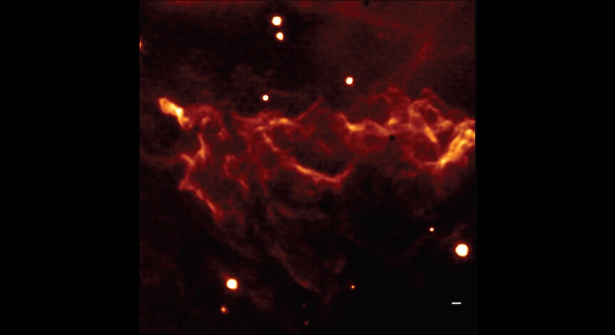 A near-infrared image of the Orion Bar