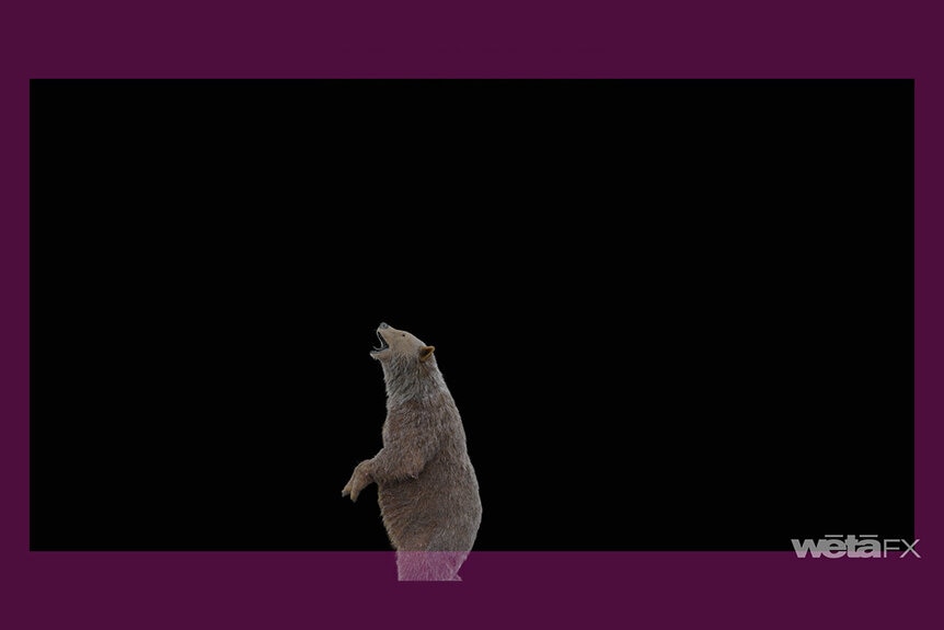VFX of the bear in Cocaine Bear (2023)