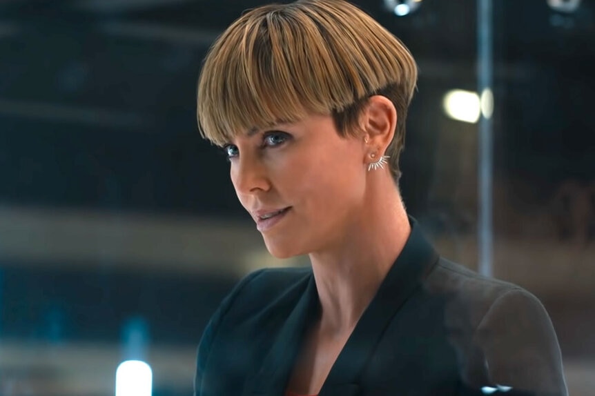 Screengrab of Charlize Theron in F9 (2021)