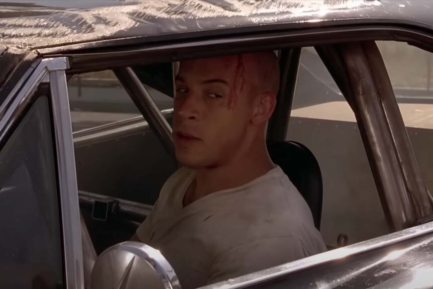 Vin Diesel as Dom Toretto in The Fast And The Furious (2001)