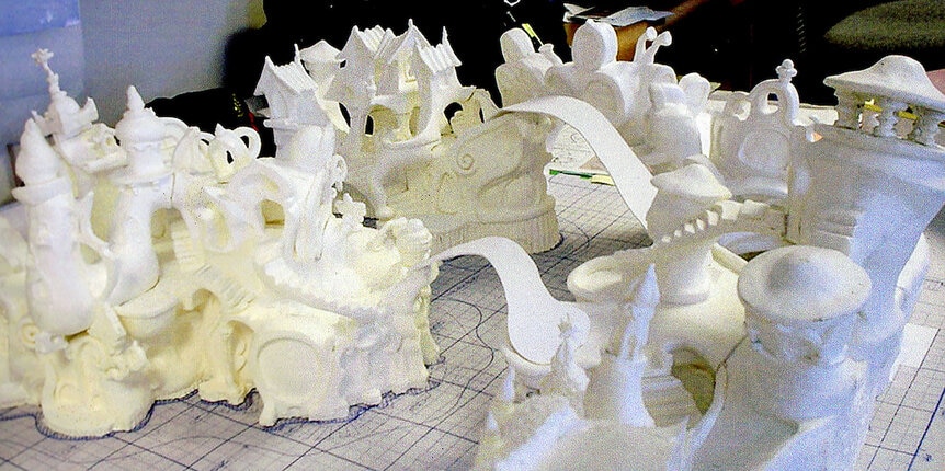 Clay models of Whoville in How the Grinch Stole Christmas (2000).