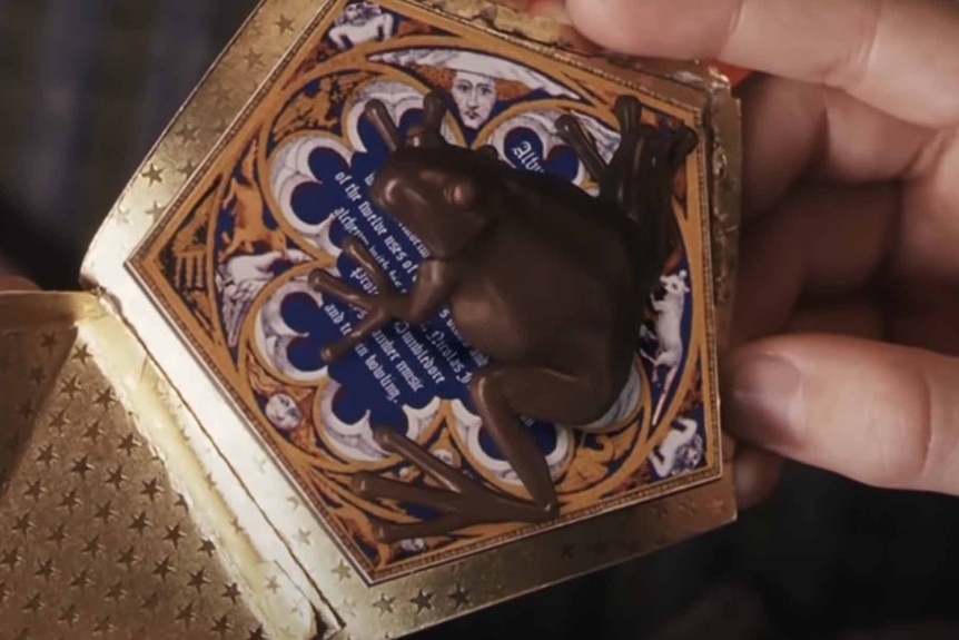 A chocolate frog appears in Harry Potter and the Philosophers Stone (2001).