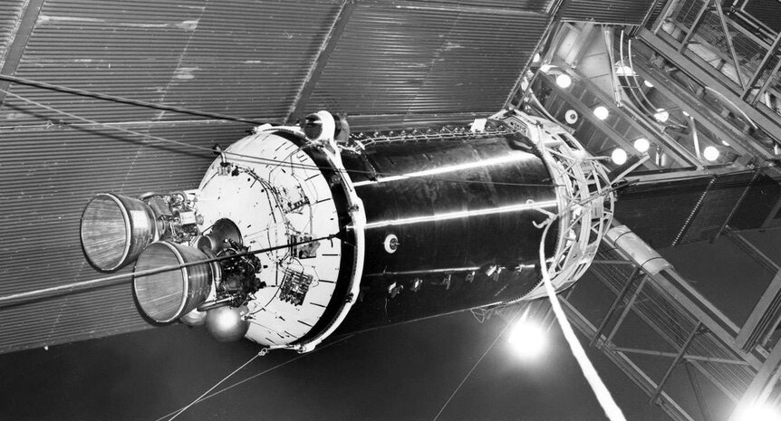 A Centaur upper stage like the one that boosted Surveyor 2 to the Moon. The object 2020 SO may very well be a spent Centaur booster. Credit: NASA