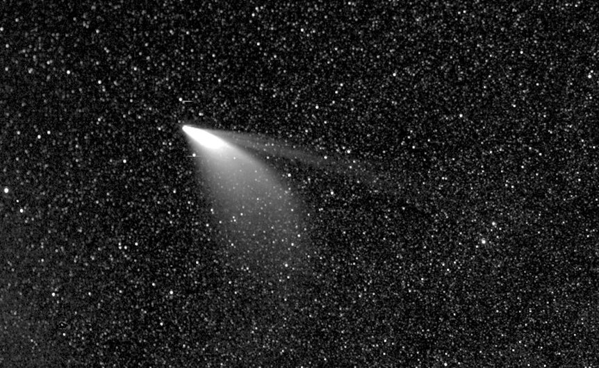 One of the more unusual images of comet NEOWISE comes from NASA’s Parker Solar Probe, in orbit around the Sun, so it sees the comet from a different angle. This is from 5 July, and clearly sees details in both the broad dust tail and the sharper ion tail