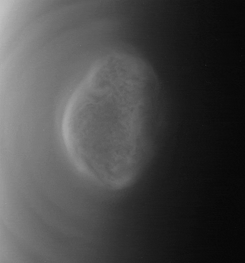 polar vortex on Saturn's moon Titan as seen by Cassini