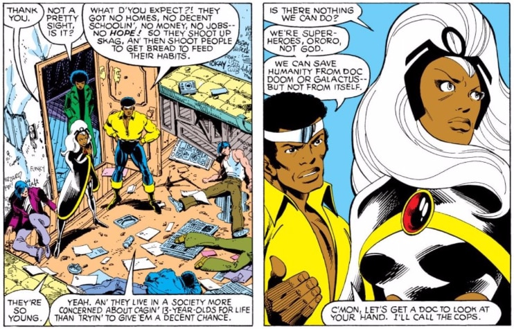 Luke Cage and Storm from Uncanny X-Men #122