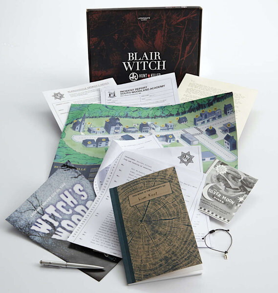 The Blair Witch board game from Hunt a Killer
