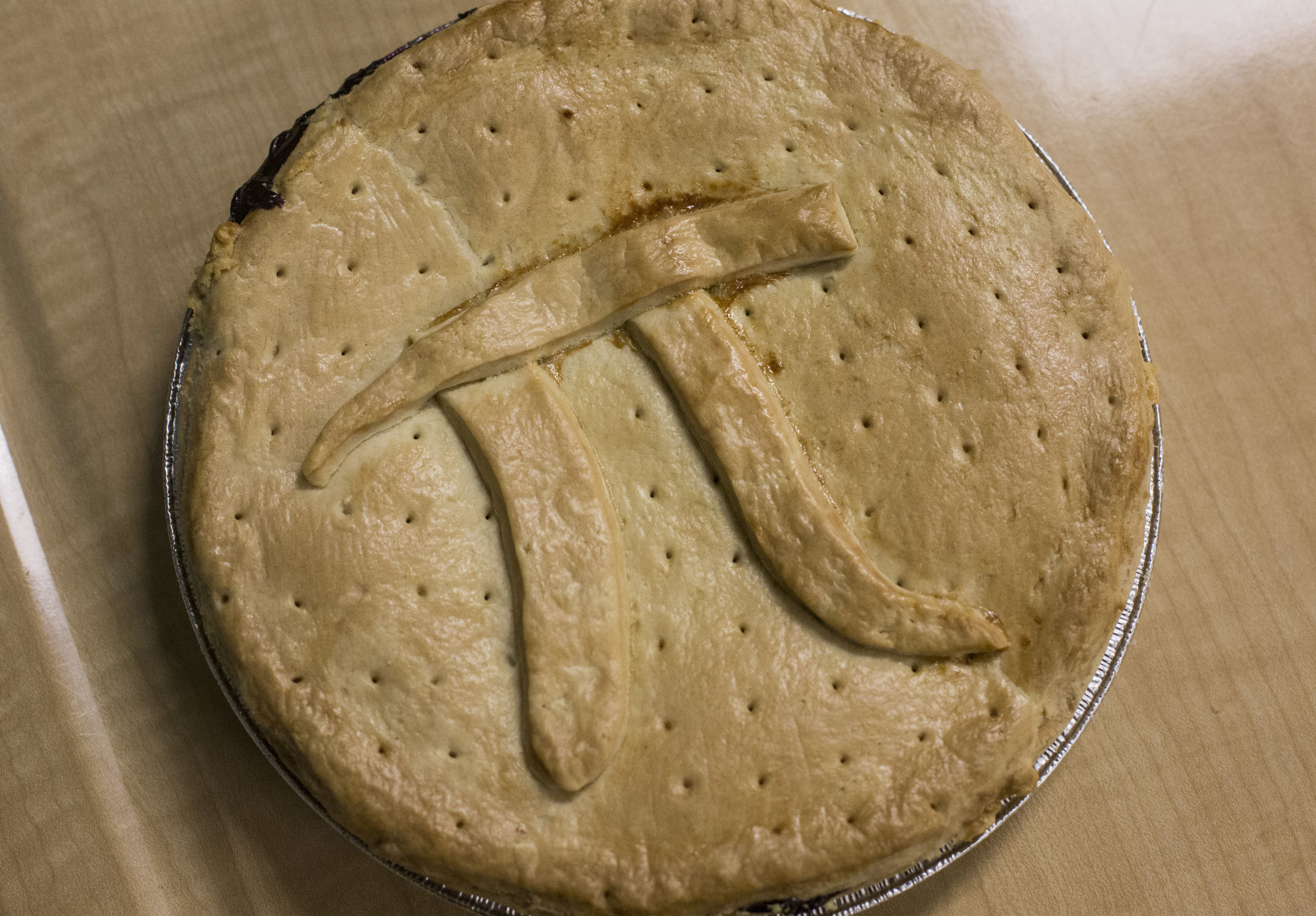  A Pi Day pie from Reilly's Bakery in Biddeford at Biddeford High School
