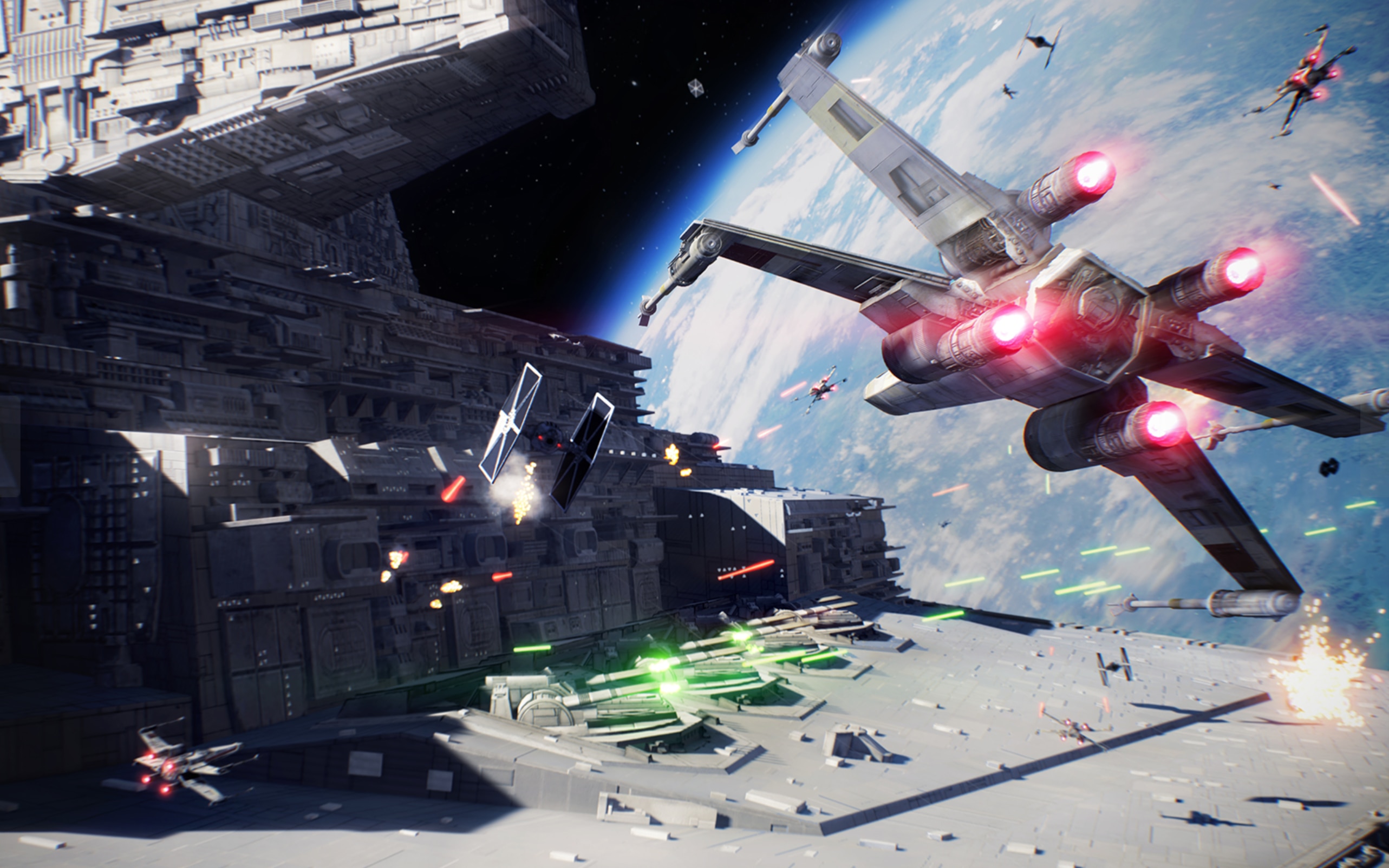 Star Wars Battlefront II X-Wing dogfight