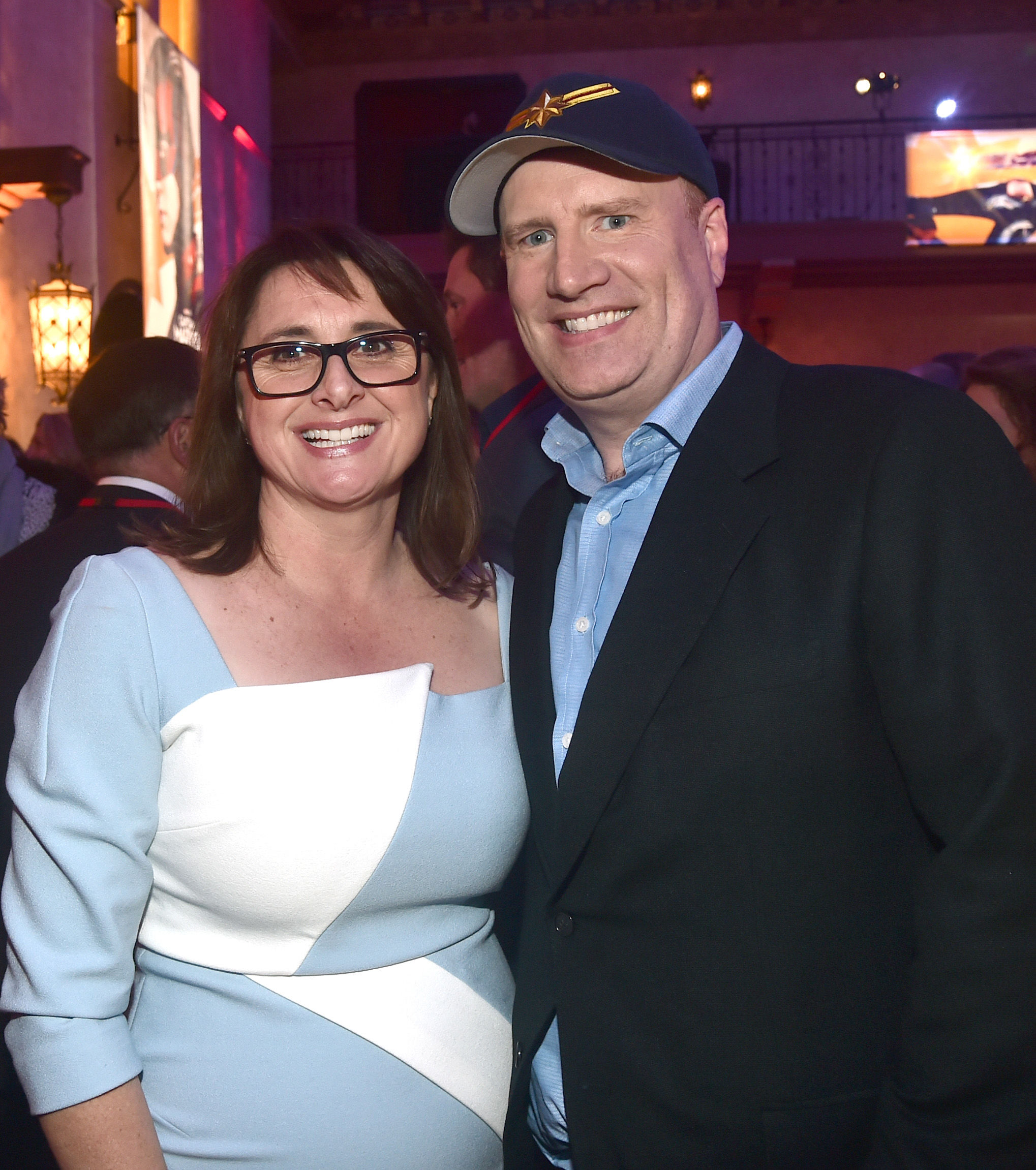 Victoria Alonso and Kevin Feige