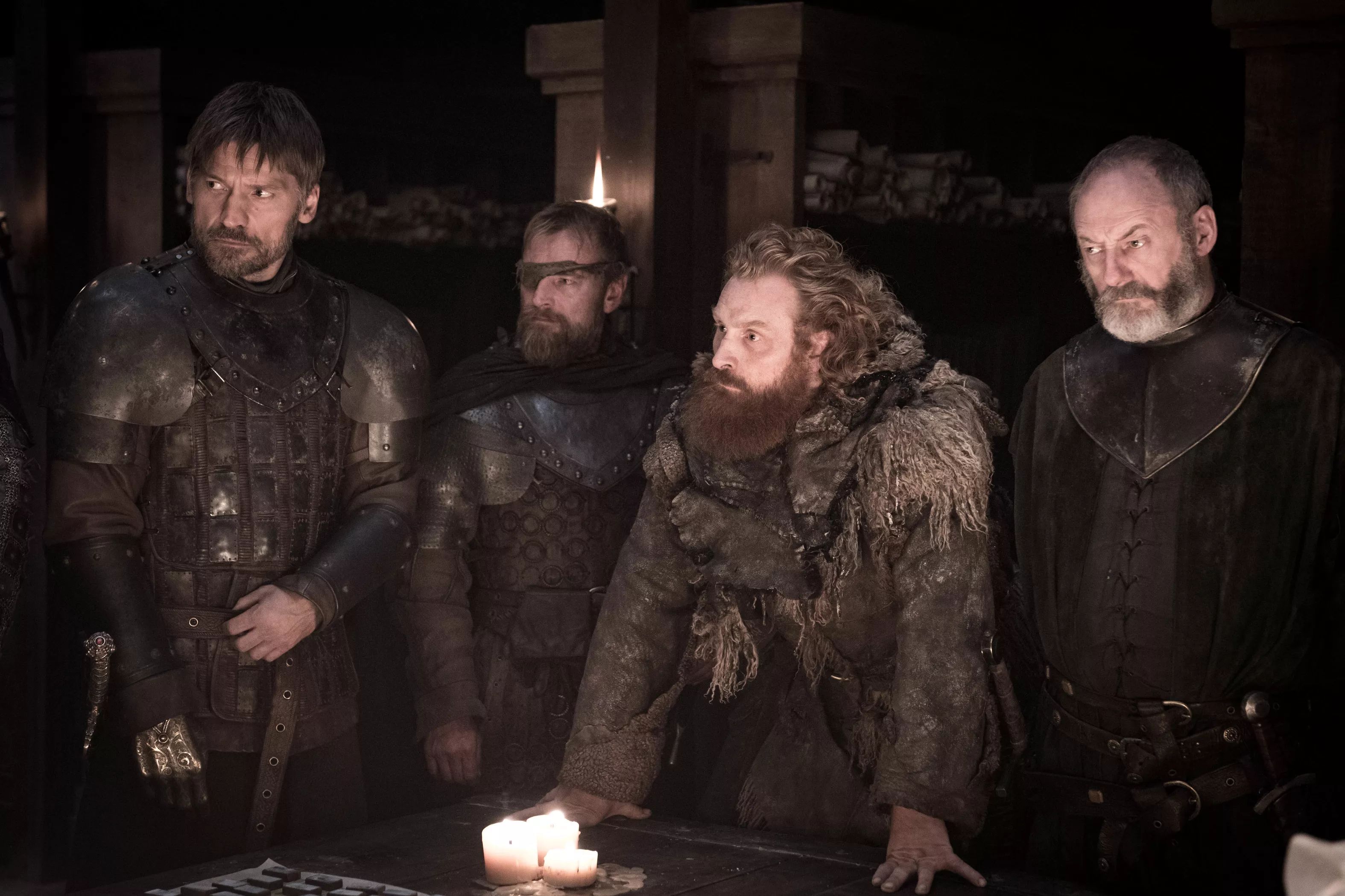 Game of Thrones Episode 8.2 Jaime Beric Tormund and Davos