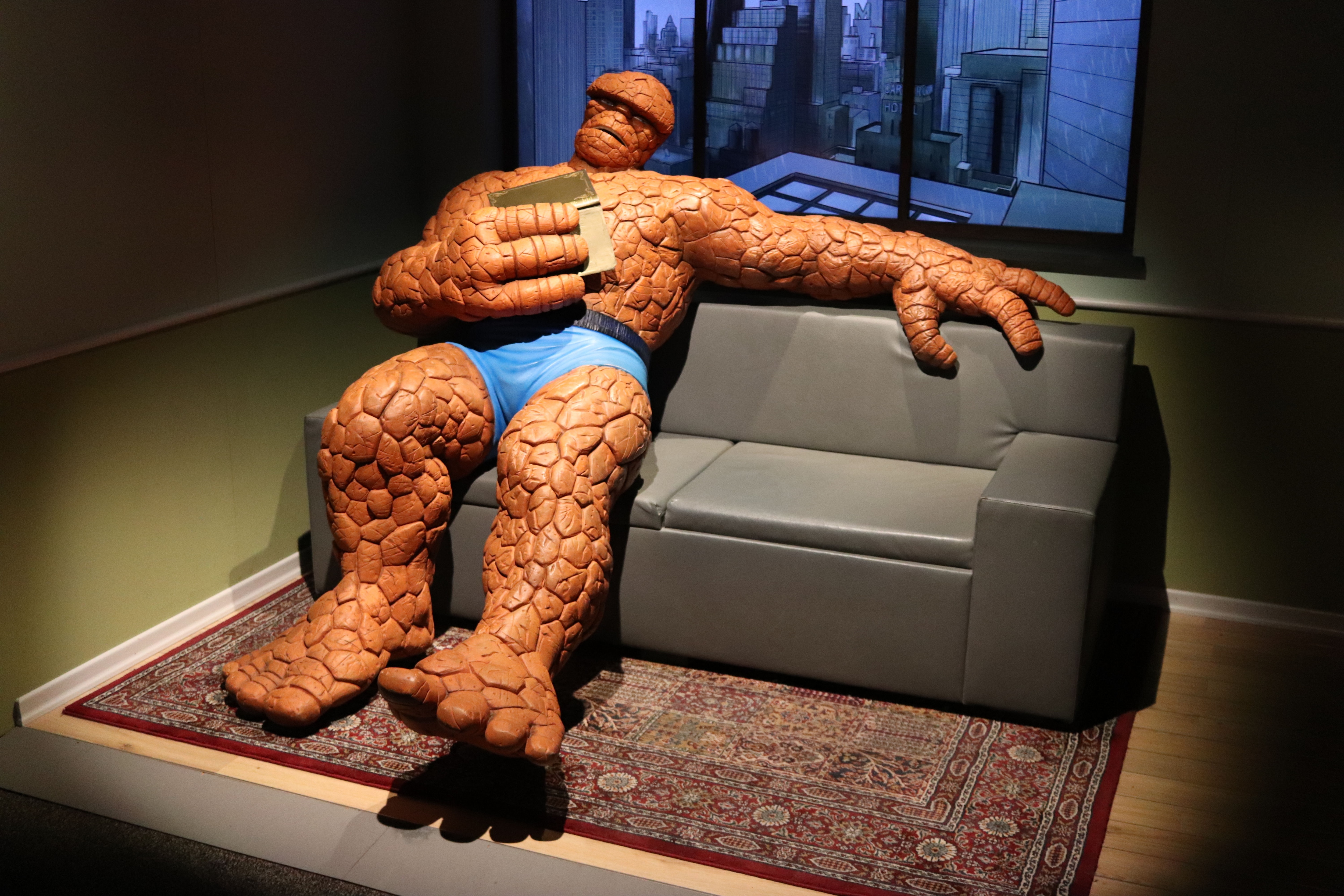 The Thing at Marvel exhibit Franklin Institute
