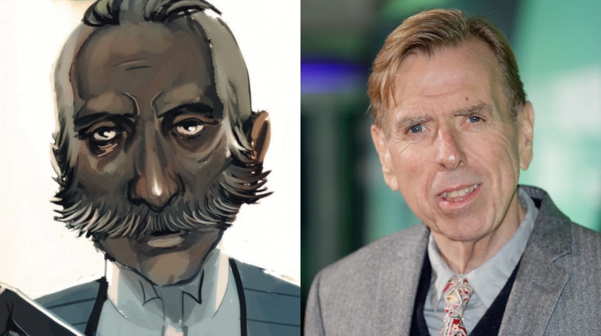 Timothy Spall as the Glass Town Majordomo